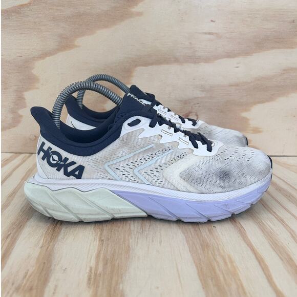 Hoka One One - Arahi 5 - Running Shoes - White - Women's - 7.5B - 1115012 BDBOS - Picture 1 of 9